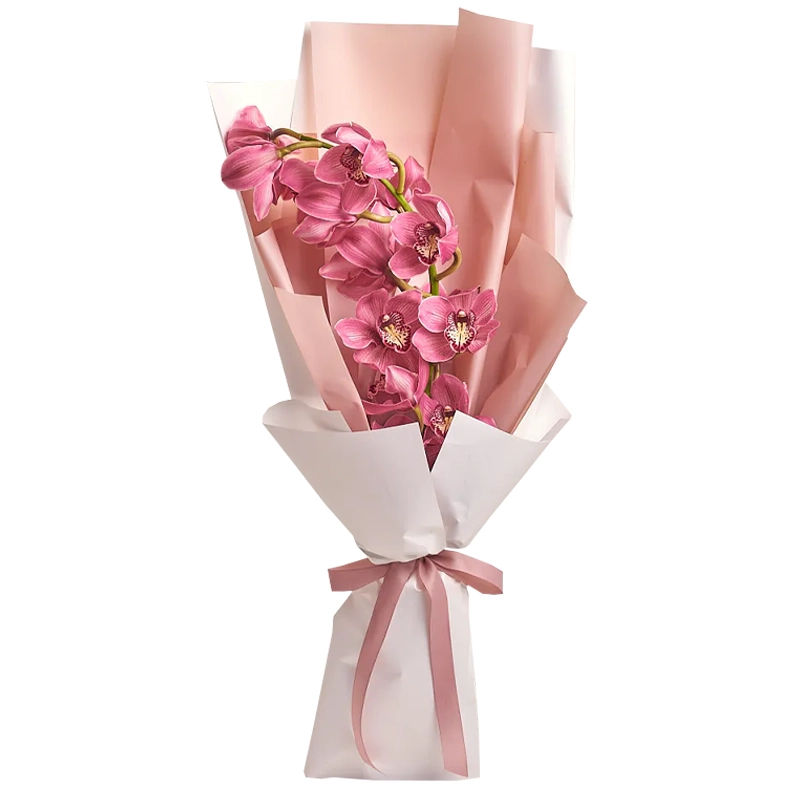 Букет из розовой орхидеи